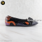 Bottega Bow Embellisshed patch work flats Vernis