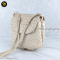Bottega Intrecciato Shoulder Bag Lamb ขาวงาช้าง	แบรนด์เนมมือสอง