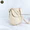 Bottega Intrecciato Shoulder Bag Lamb ขาวงาช้าง