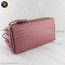 Bottega Pink Intrecciato Woven Nappa Leather Mini Roma Tote Bag Leather