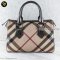 Burberry	Beige Faux Leather Shoulder Bag	Canvas