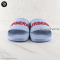 New Burberry Women's Furley Logo Slide in Pale Blue Rubber