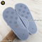 New Burberry Women's Furley Logo Slide in Pale Blue Rubber