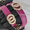 Bvlgari Leather Double Coil Wrap Bracelet Leather/GHW ม่วง แบรนด์เนมมือสอง