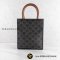 Celine MINI VERTICAL CABAS IN TRIOMPHE CANVAS AND CALFSKIN WITH CELINE PRINT