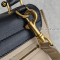Celine Trapez Calf-หนังกลับ Beige Black แบรนด์เนมมือสอง