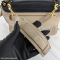 Celine Trapez Calf-หนังกลับ Beige Black แบรนด์เนมมือสอง
