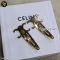 Celine Triomphe Snap Hair Clips in Brass