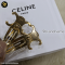 Celine Triomphe Snap Hair Clips in Brass