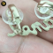Chanel 21P Script Dangling CC Turn-Lock Clip-On Earrings Matte Gold Hardware