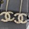 Chanel B20 Crystal Pearl CC Long Drop Earrings