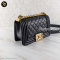 Chanel Boy 8 Black Cavier GHW