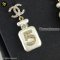 Chanel CC No.5 Perfume Bottle Drop Earrings Metal and Resin with Crystals Faux Pearl
