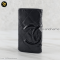 Chanel Cambon Line Key Case Black Pink CoCo Mark Leather
