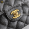 Chanel Classic Flap Mini Square Chain Shoulder bag black Caviar