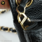 Chanel Classic Flap Mini Square Chain Shoulder bag black Caviar