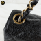 Chanel Classic Flap Mini Square Chain Shoulder bag black Caviar