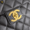 Chanel Classic Flap Portfolio Caviar Briefcase Black Leather Laptop Bag