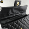 Chanel Classic Flap Portfolio Caviar Briefcase Black Leather Laptop Bag