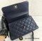 Chanel Coco 9.5 Flap Bag With Top Handle in Navy