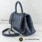 Chanel Coco 9.5 Flap Bag With Top Handle in Navy