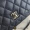 Chanel Coco 9.5 Flap Bag With Top Handle in Navy