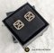New Chanel Crystal Square CC Earrings Gold Pink Steel