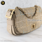 Chanel Hobo Hand Bag chain crossbody strep tweed beige multicoler