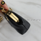 Chanel Lambskin Quilted Mini Kiss Lock Clutch With Chain Black