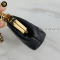 Chanel Lambskin Quilted Mini Kiss Lock Clutch With Chain Black