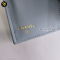 Chanel Medium 6″ Tri-Fold Light Blue Caviar Wallet GHW