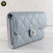 Chanel Medium 6″ Tri-Fold Light Blue Caviar Wallet GHW