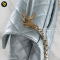 Chanel Metallic Caviar Quilted Coco Handle Flap Light Blue	Microchip