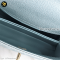 Chanel Metallic Caviar Quilted Coco Handle Flap Light Blue	Microchip