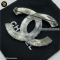 Chanel Palladium Plated Strass CC Brooch