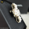 Chanel Pearl Crystal CC Cross Brooch Light Gold Pink