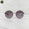 Chanel Round sunglasses metal & lambskin in dark silver