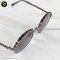 Chanel Round sunglasses metal & lambskin in dark silver