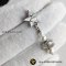 Chanel Star Pearl Dangling Earrings Silver/ Pearl/cyrstal