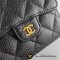 Chanel Tri-Fold Wallet Short in black caviar GHW