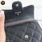 Chanel Tri-Fold Wallet Short in black caviar