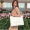 Chanel Vintage white Tote Caviar GHW แบรนด์เนมมือสอง