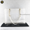 Chanel Vintage white Tote Caviar GHW แบรนด์เนมมือสอง