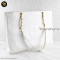 Chanel Vintage white Tote Caviar GHW แบรนด์เนมมือสอง