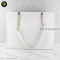Chanel Vintage white Tote Caviar GHW แบรนด์เนมมือสอง