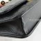 Chanel WOC Large Double Chain Black Grained Calfskin Leather Flap Bag GHW Crossbody Bag