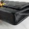 Chanel WOC Large Double Chain Black Grained Calfskin Leather Flap Bag GHW Crossbody Bag