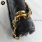 Chanel WOC Large Double Chain Black Grained Calfskin Leather Flap Bag GHW Crossbody Bag