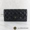 Chanel Wallet Sarah Classic Long Black 2พับ