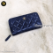 Chanel Zippy Medium Carvier Navy Wallet GHW